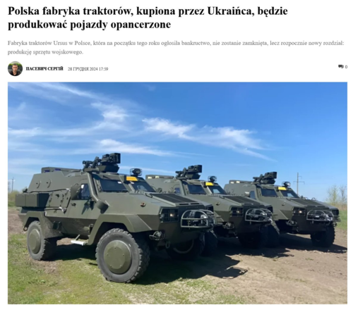 #aryocontent #ukraina #polska #wojna "Ogłoszenie pojawiło się po nabyciu fabryki przez spółkę MI Crow - Aryo - Hejto.pl