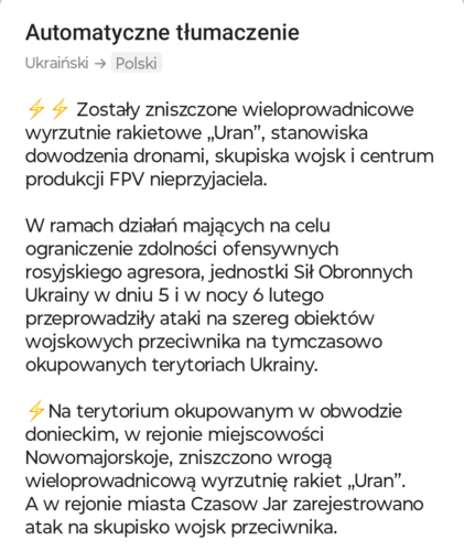 -1 Uragan:fire: Od Sztabu Generalnego Sił Zbrojnych Ukrainy #ukraina #wojna #rosja #generalstaffzsu - Mikuuuus - Hejto.pl