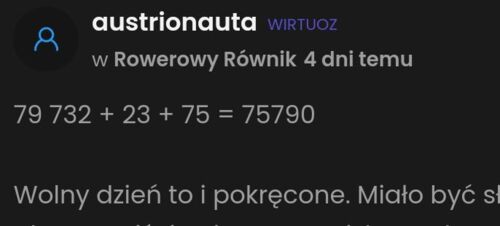 76390 + 4000 + 2*2 = 80424 Wpis korekcyjny, bo jak zauważył ﻿@EmPfLiX﻿ coś nam się przestało zgadzać i 4 koła - Furto - Hejto.pl