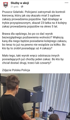 Teraz to chłop się nie podniesie. Dla psioczących policja to, policja tamto - piękny przykład jak sądy podchodzą - ipoqi - Hejto.pl