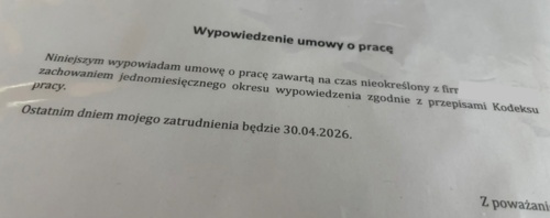 Wypowiedzenie złożone, teraz jestem na łasce nowego pracodawcy ze podpisze ze mną umowę w maju :) A jak nie to - dildo-vaggins - Hejto.pl