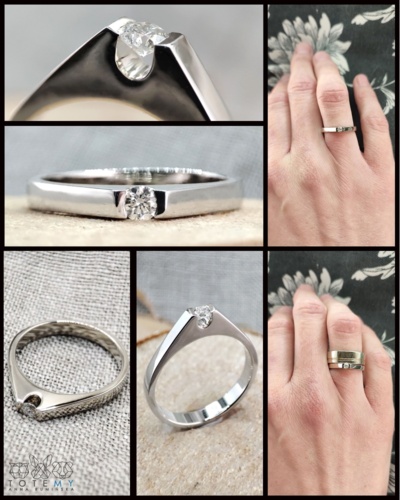 Prezentuje Wam MÓJ pierścionek zaręczynowy :smiley: Co ciekawe jest to pierścionek, który byłam zmuszona zrobić - totemy_bizuteria - Hejto.pl