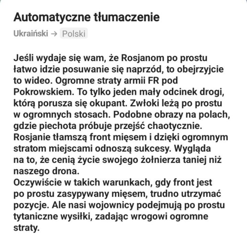 Kierunek pokrowski [18+] Filmik opublikowany przez jednostkę rozpoznania powietrznego „Gostri Kartuzy” - Mikuuuus - Hejto.pl