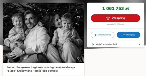 Zrzutka na rodzine pilota, która prosiła o uszanowanie prywatność. Uzbierać milion w jeden dzień. Pokazuję tylko - 30ohm - Hejto.pl