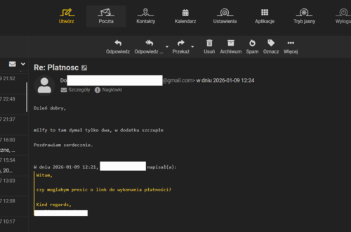 Co ja odjebałem... Dostałem maila od klientki, żeby podesłać jej link do płatności. Zerknąłem i Pani zrobiła - onpanopticon - Hejto.pl
