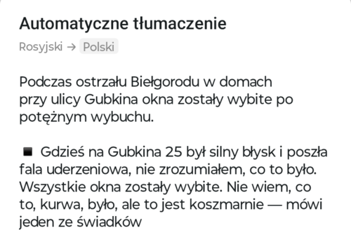 Obwód biełgorodzki (Rosja) Aktualnie. Oglądać z dźwiękiem :fire: https://streamable.com/jm5m6k #ukraina #wojna - Mikuuuus - Hejto.pl