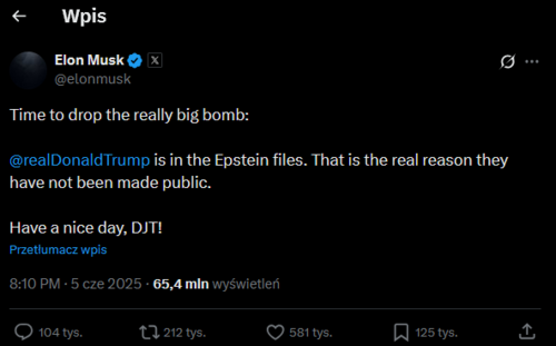 #wiadomosciswiat #wiadomosci #trump #elonmusk #epsteingate #usa #geopolityka O kuwa - GRUBO - poszli na noże!! Trump - Fly_agaric - Hejto.pl